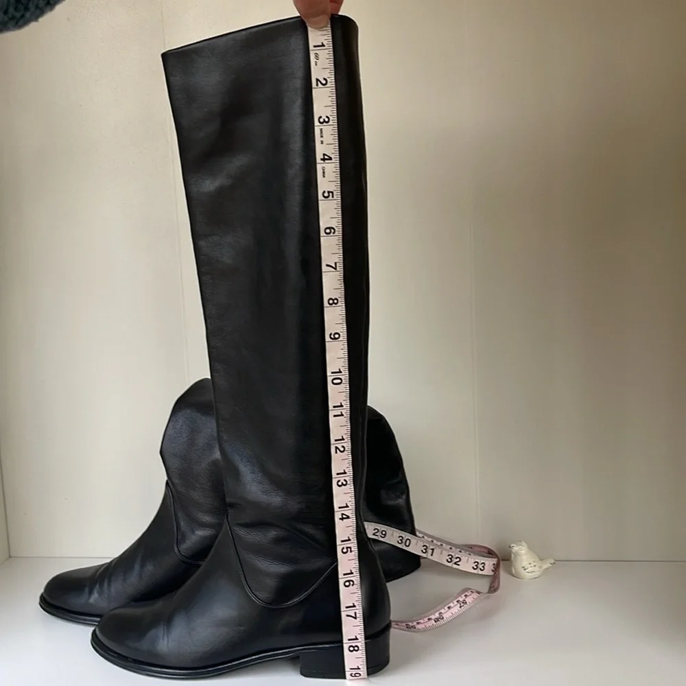 STUART WEITZMAN Slouchy Napa Leather Boots Size 7